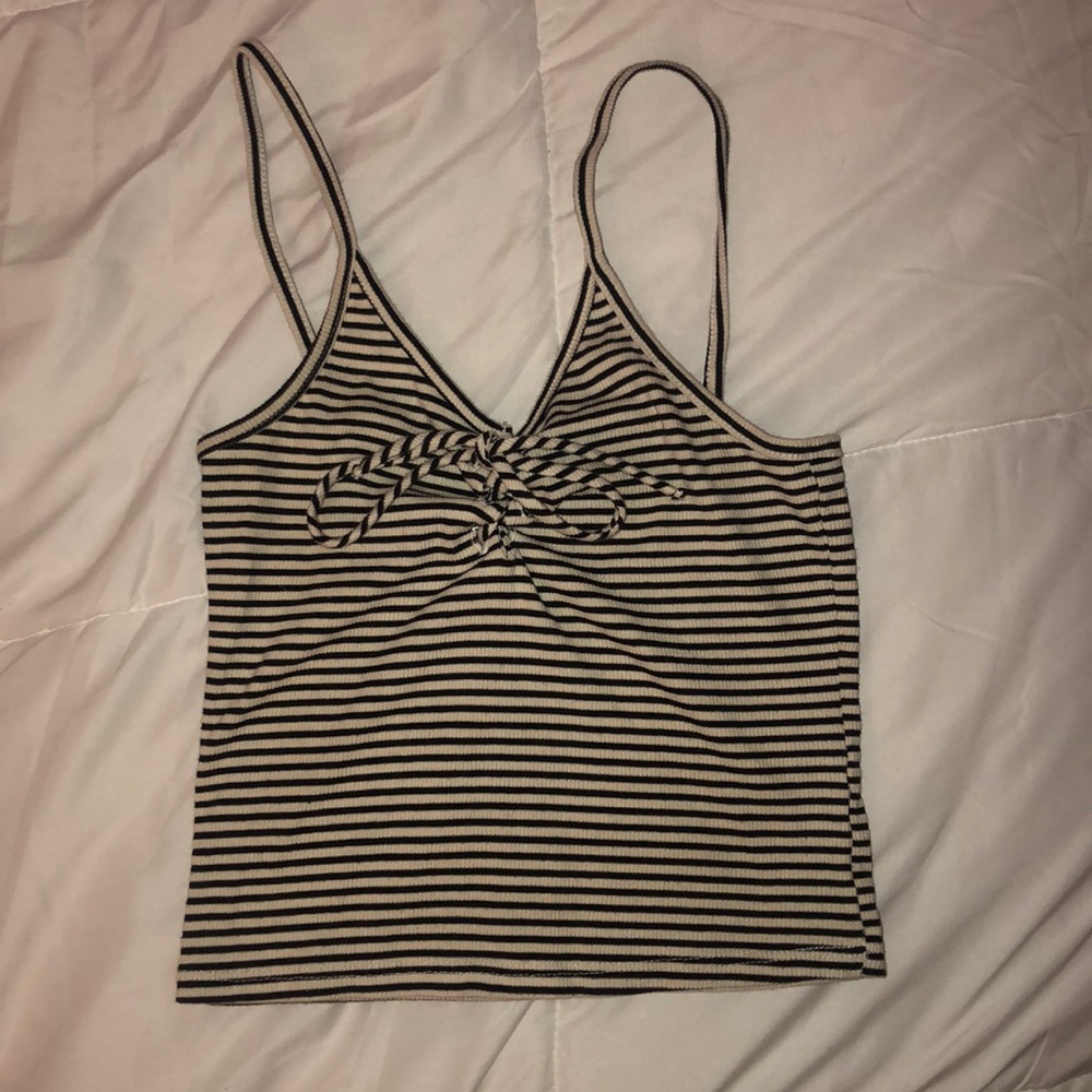 Cropped tank top , ties up in front